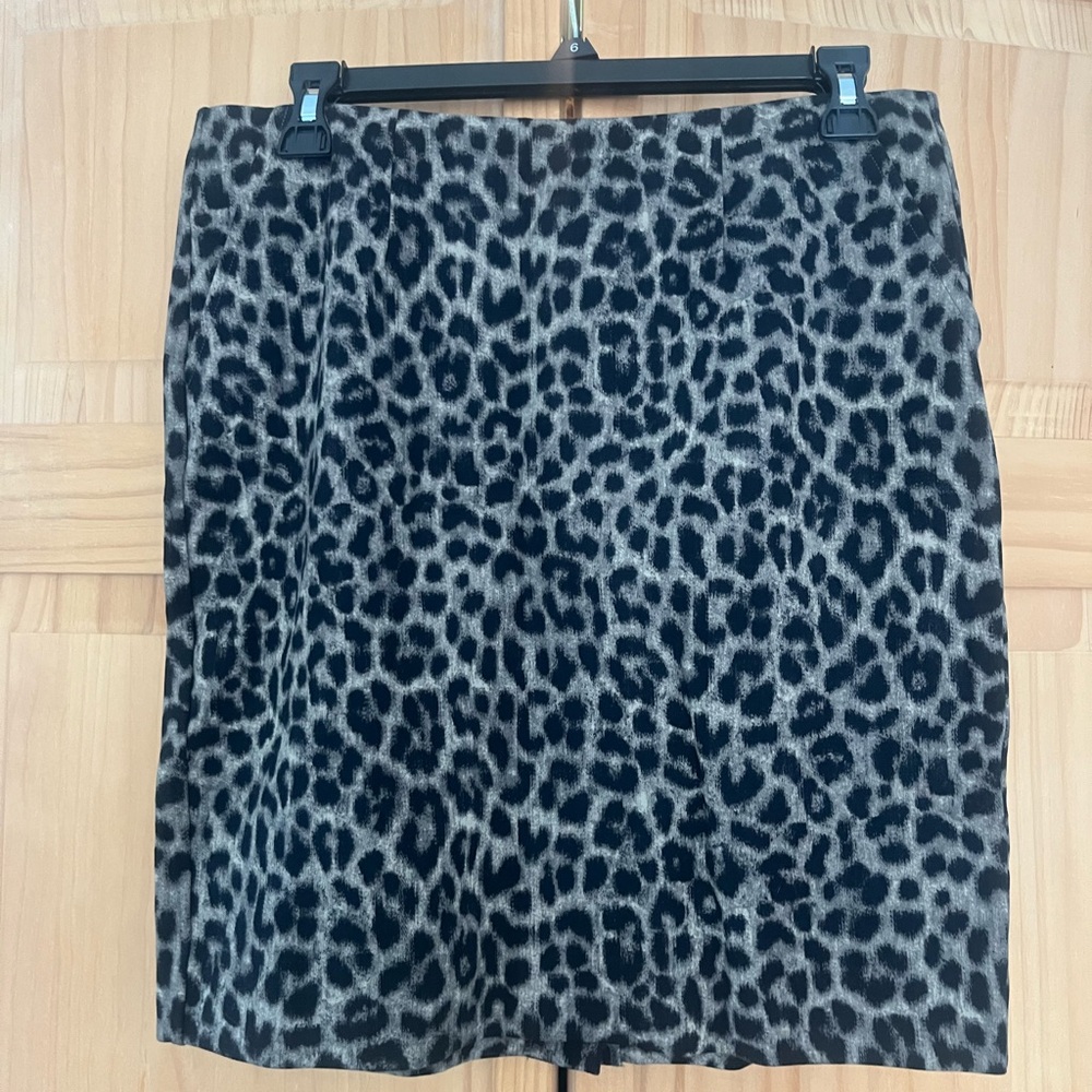 CAbi Black and Gray Mini Pencil Skirt for Night Out